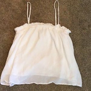 Women’s White Flowy Tank Top